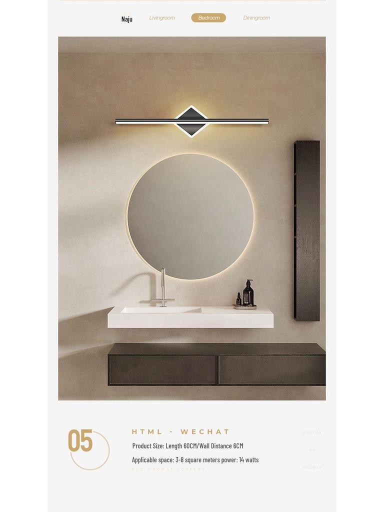 Modern Minimalist LED Wall and Vanity Light for Bath, Bedroom, or Dressing Table