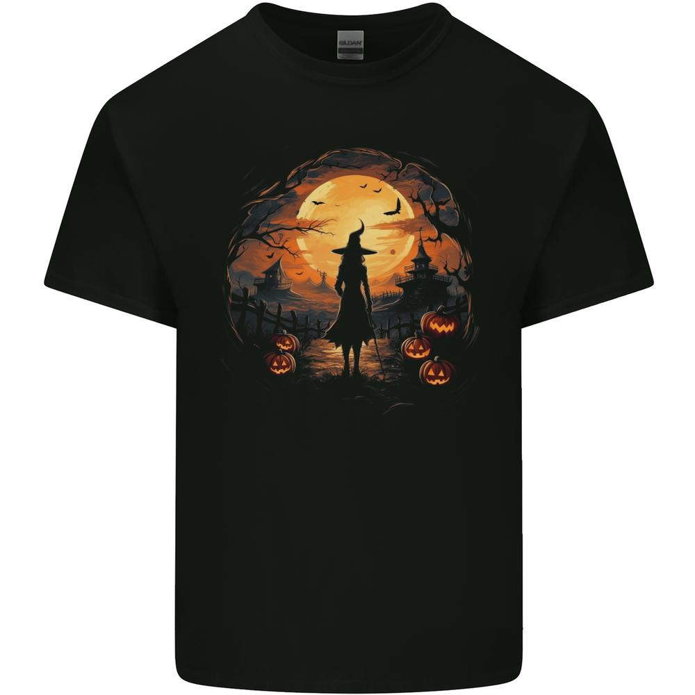 Witch Halloween Sunset Kids T-shirt Childrens S