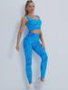 Stylish Tie-Dye Yoga Apparel: Women's Backless Tops, Yoga Vests, Running Pants, Sports Bras, and Fitness Outfits for Summer.