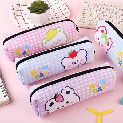Trousse à Crayons Ours de Dessin Grande Capacité - Mignonne, Sac à Fermeture Éclair Multifonctionnel pour Papeterie pour Étudiants