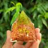 Pyramid Amethyst Peridot Meditation Tool Healing Crystal Energy Saving Quartz Home Decoration Crafts