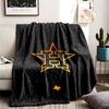 Houston Astros Theme Personalized Outdoor Flannel Blankets Soft And Suitable For All Seasons Perfect For Sofas Beds And Camping