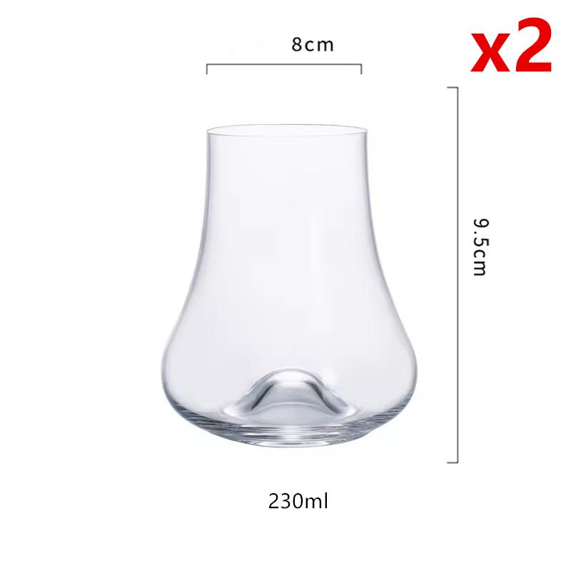 Berühmtes Design Konkaver Boden Copita Nosing Glas Whisky Snifer Whiskey Geruch Verkostungsglas Sammelt Aroma Brandy Likör Weingläser 230ml white