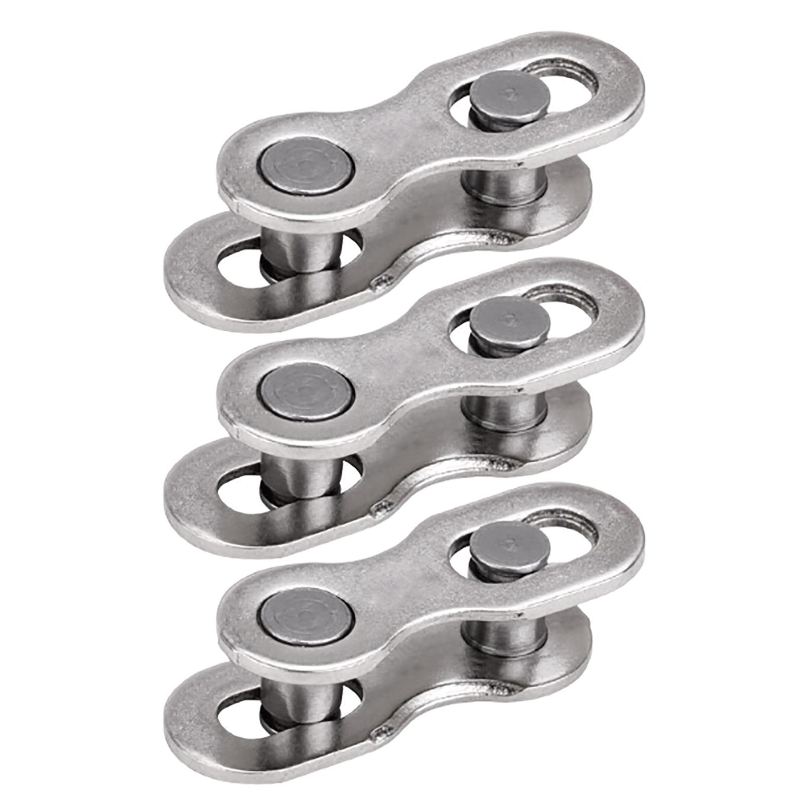 3Pairs Bicycles Missing Link Reusable Bike Chain Link Connector for 8/9/10/11/12 Speed Chain Quick Release Chain Link серебряный