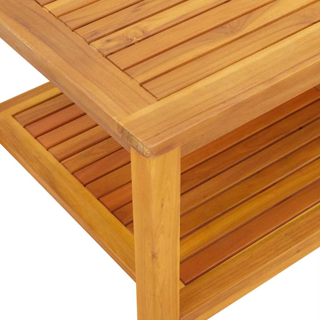 Side Table Oil Natural Finish 90 x 50 x 45 cm Solid Acacia Wood