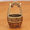 Engraved Retro Brass Car Keychain Accessory - Unisex Good Fortune Pendant