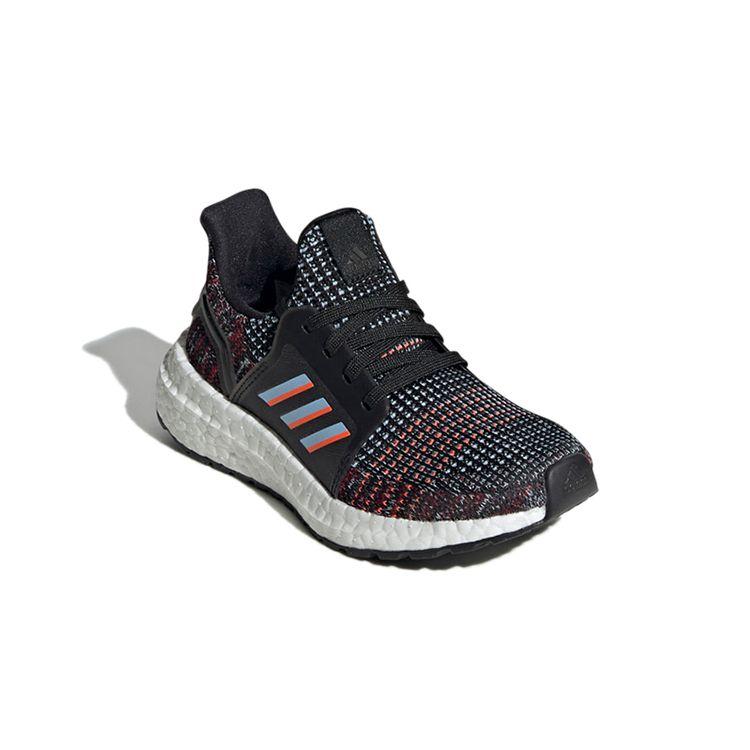 Adidas Ultraboost 19 Fabric Comfortable Trendy Breathable Low-Top Running Shoes Kids Running Shoes Gray Black Red EF0940