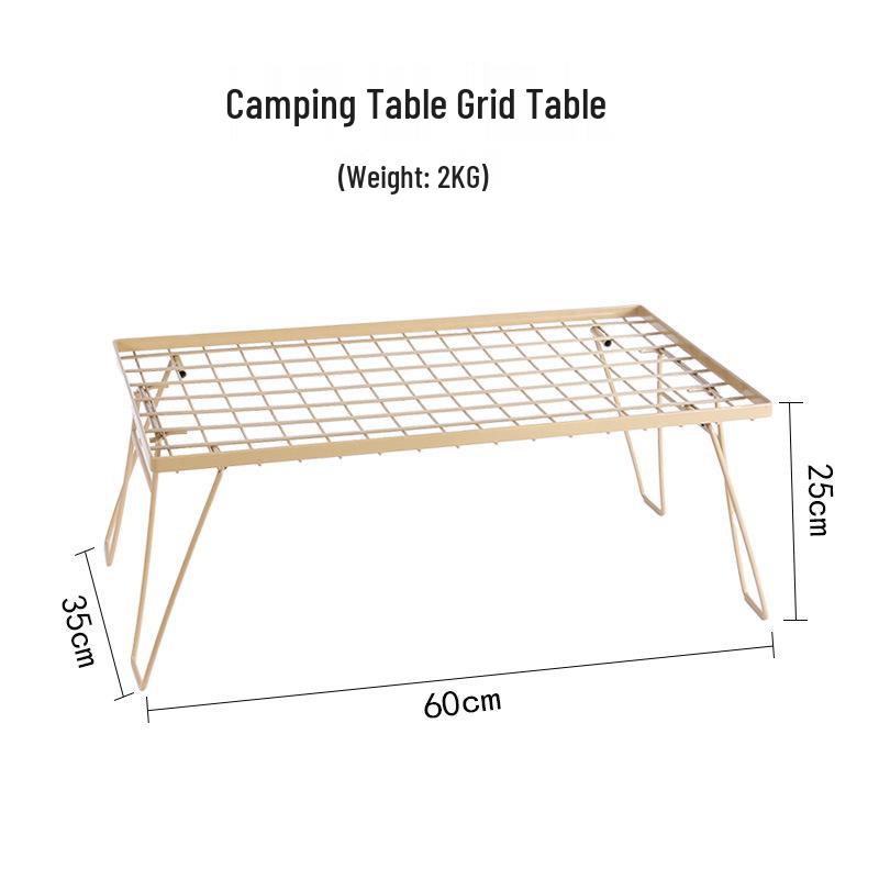 Portable Outdoor Folding Mesh Bamboo Table with Multi-Functional Draining Rack