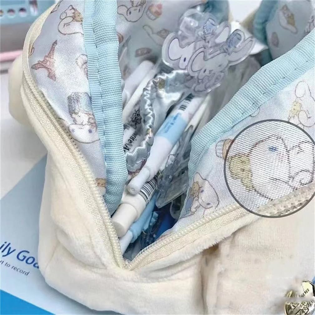 GREDINO Cinnamon Roll Pencil Case Stationery Box Pencil Case Cinnamon Roll Pen Holder Simple Large Capacity Cinnamon Roll Pen Case Stationery Box