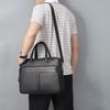 Li Shen Men's Large Capacity Business Leather Briefcase