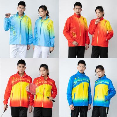 Unisex Long Sleeve Badminton Sport Set Winter Training Outfit With Pants