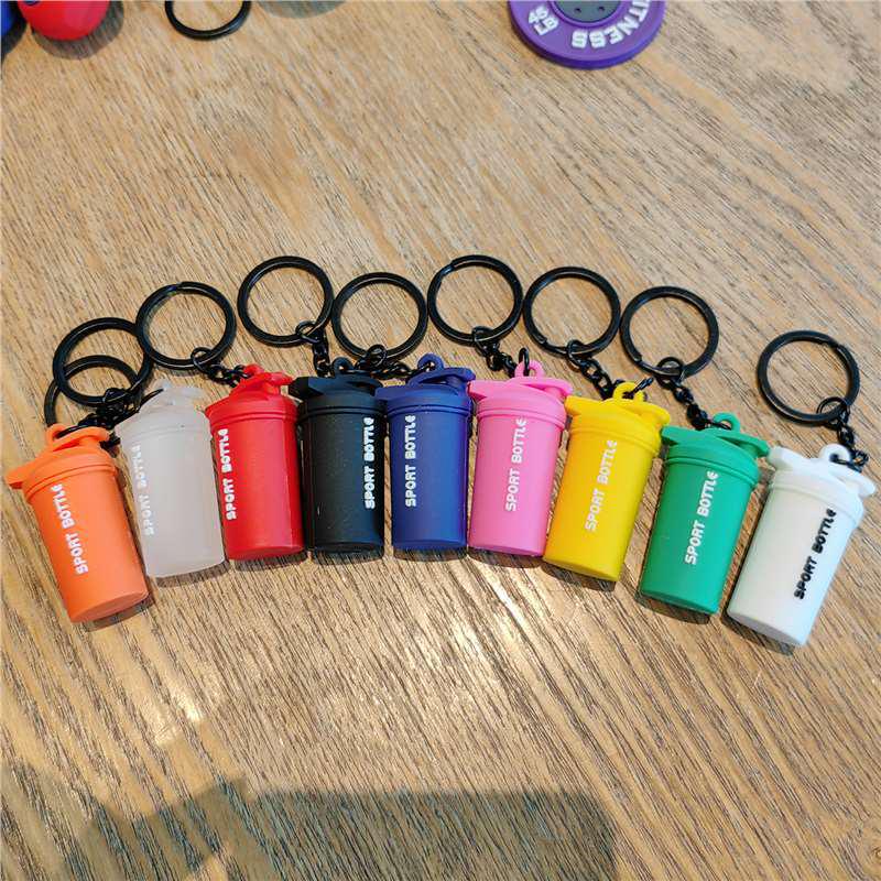 Fitness Keychain: Barbell Dumbbell Plate Pendant Charm for Men, Women, and Couples