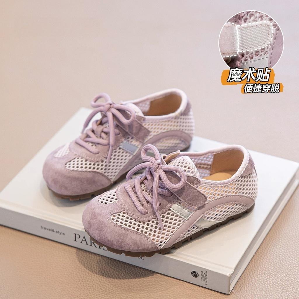 Girls board shoes mesh breathable 2025 new children's German training shoes summer versatile casual women's treasure single net sports shoes