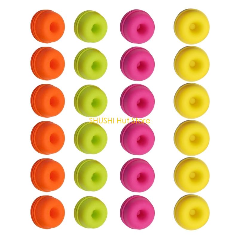 24pcs Multicolored Heat Resistant Silicone Baking Cups Oven Safe Muffin Molds D57B