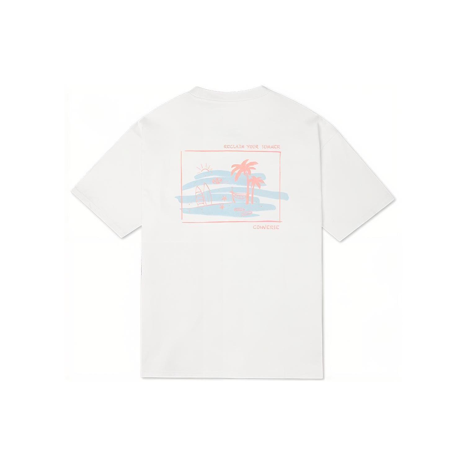 Converse Summer Activity Surf Graphic T-Shirt Asia Sizing White Men s 10022772-A01 XL