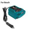 Bilbatterilader For Bosch 18V Li-ion Batterilader Kompakte Ladere med LED-indikator Sigarettennerplugg Kjøretøy