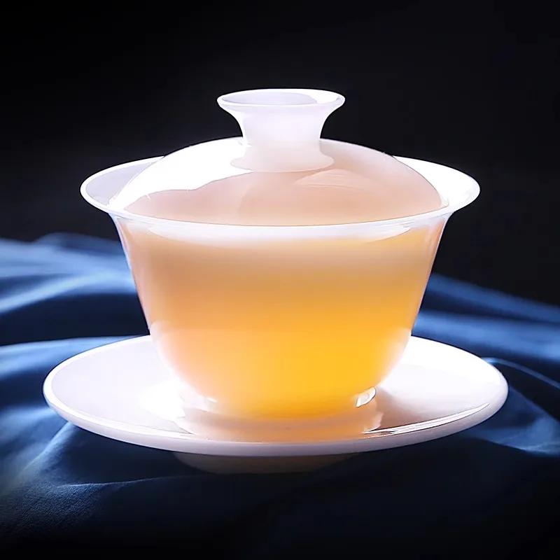

Premium Single High-End White Porcelain Tea Bowl Yuzhi Jade Cup for Brewing Tea Home Tea Set Refreing Sle Dehua Origin