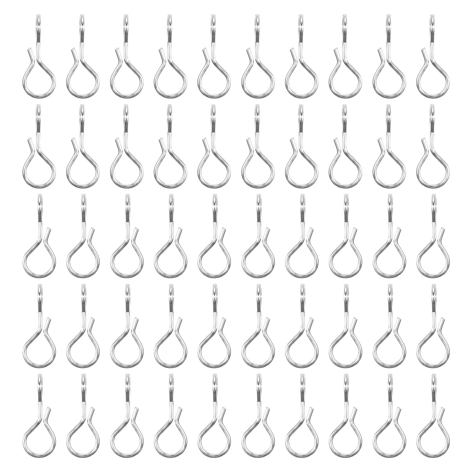 

50 шт. Застежка для нахлыстовой рыбалки из нержавеющей стали, быстросменная клипса для приманок для мушек, крючков, микро-рыбалки, коннектор, клипса для быстрой смены приманок L