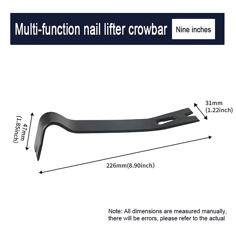 

Ручной лом, многофункциональный инструмент для удаления скоб, съемник ногтей, монтировка для обрезки рабочего окна, украшение 9IN