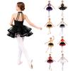 Girls Kids Sparkling Sequins Ballet Tutu Dress Modern Jazz Dance Outfit Stage Performance Costume Dancewear