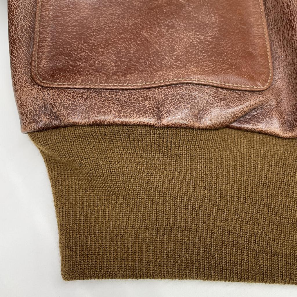 BUZZ RICKSON'S BR80253/BR80312 Ruffwear Standard A-2 Horsehide Flight Jacket Jacket 42 BrownUsed