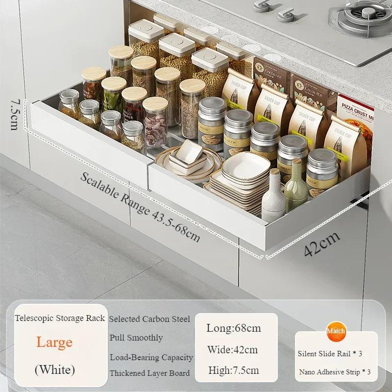 

Висувні висувні полиці для зберігання Кухонна полиця Висувні шафи Без перфорації Висувні шухляди для кухонних шаф