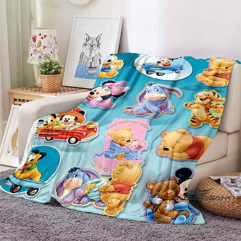 DIY Personalized Name Blanket, Pooh Bear Theme, Soft and Comfortable, Suitable for All Seasons, A Special Gift.