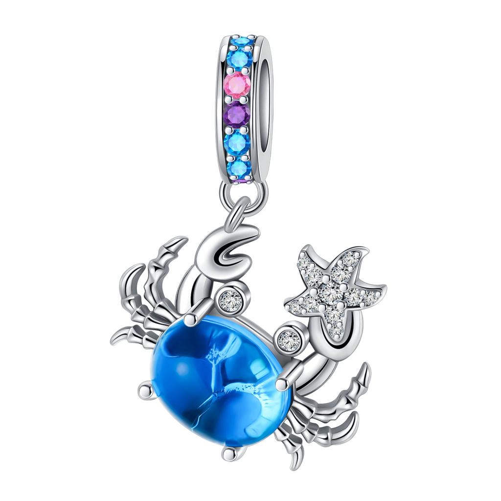 New Copper Blue Astronaut Planet Ocean Dolphin Charm Bead Fit Bracelet Women Jewelry Diy Gift