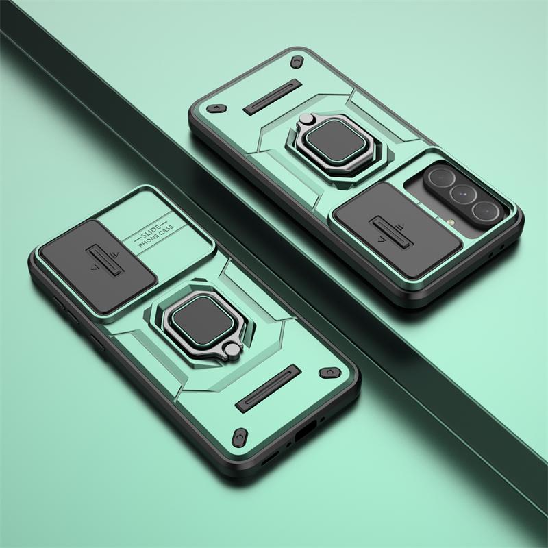 For Samsung Galaxy A36 Case Slide Window Cover Samsung Galaxy A36 A56 A16 A26 Coque Funda Battle Ring Holder Case For Galaxy A36