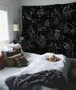 Constellation Stars Tapestry Wall Hanging, Black And White Tapestry, Aesthetic Wall Tapestry For Bedroom Living Room Dorm Black