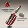1pcs Detangling Curved Vented Boar Bristle Hair Brush Scalp Massage Comb Hollow Out Anti-static for Wet Curly Hair Salon