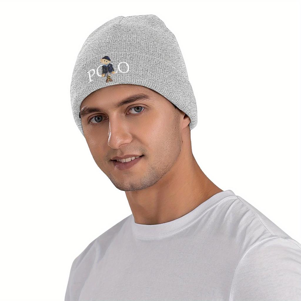 P-Polos Knit Cuff Beanie Skull Hats For Men Women Winter Knitted Beanies Caps