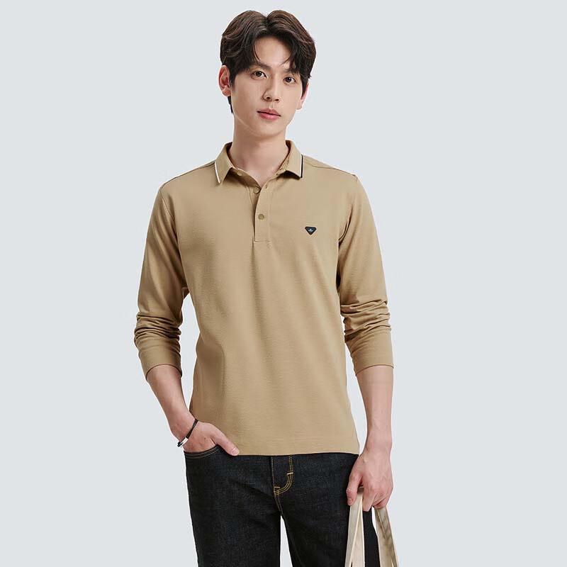 SEPTWOLVES Men's Anti-Bacterial Long-Sleeve Polo Shirt