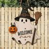 Cartoon Pattern Ghost Door Hanging Rustic Style Halloween Hanging Plaque  Front Door