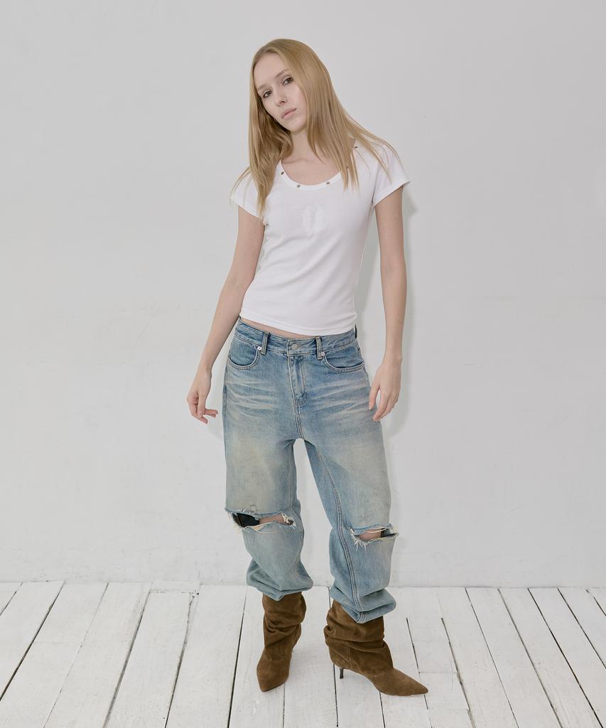 Lekim Lwe Eyelet T-Shirt (White)