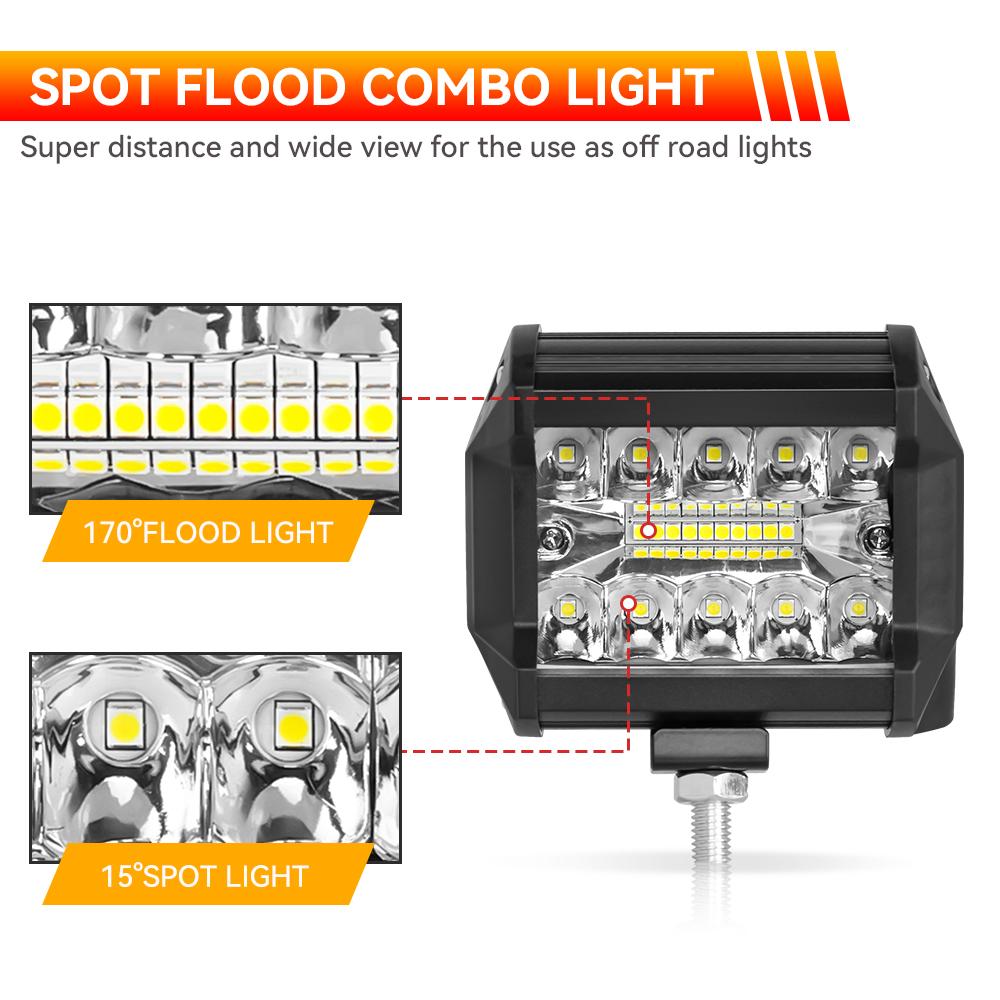 LED Panel LED Bar 4 Inch LED Light Barrre LED Work Light Combo Beam for Car Tractor Boat OffRoad 4x4 Truck SUV ATV