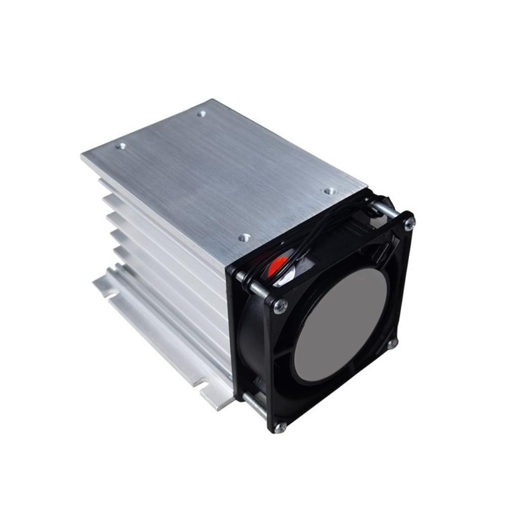 

220V AC heatsink with fan aluminum heatsink suitable for three phase relays solid state relay cooling with din rail mount A