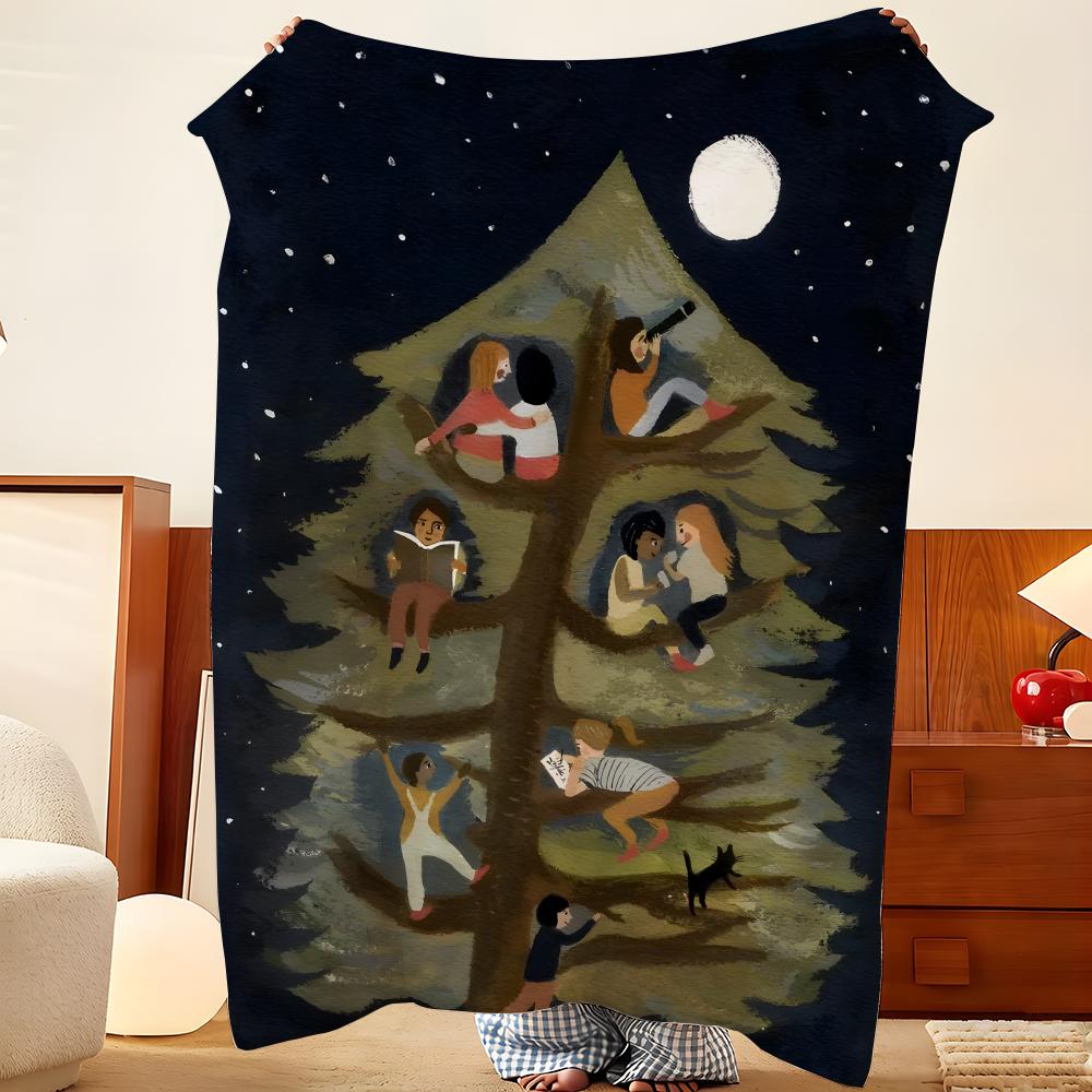 Artist G-Gemma K-Koomen Throw Flannel Throw Blanket, Lightweight Cozy, Durable Washable Cute Cool