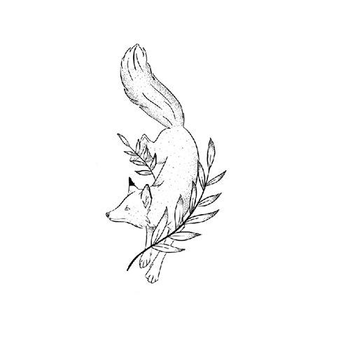 Small Fresh Tattoo Sticker Cute Swallow Fairy Fox Rose Sexy Waterproof Tattoo Sticker Female Suit Sticker