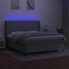 Maison Exclusive - Sommier à lattes de lit matelas LED Gris clair 180x200 cm Tissu