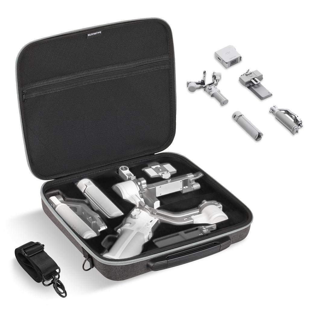 DJI RS4 Mini Case, DJI Ronin RS 4 Mini Portable Case with Handle, Tripod, and Quick Release Plate Storage Shoulder Bag, Shockproof, Full Protection,