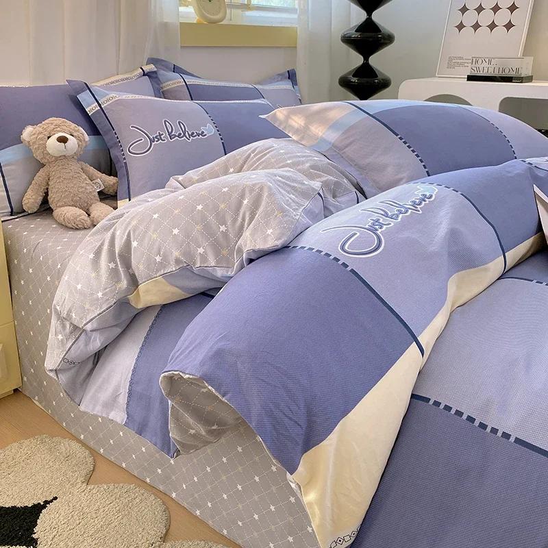 Cotton Floral Duvet Cover Twin Queen Botanical Flower Bedding Set Reversible Comforter Cover with 2 Pillowcases for Girls Women