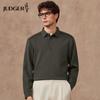 Judger Men's Wool Blend Long-Sleeve Polo Shirt