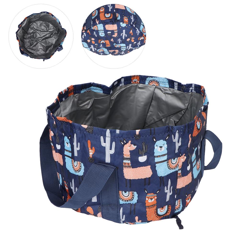 Zusammenklappbare Fußbadewanne 21L Faltbare Fußbadewanne Tasche für Außenbereich Waschen Camping