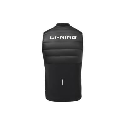 Reflective Logo Print Down Vest Men Vests Black AYMR059-3