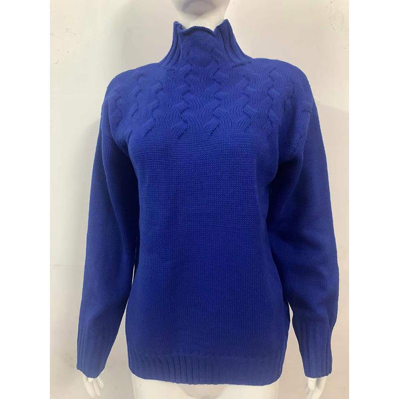 Fashion Long Sleeve Warm Turtleneck Knitted Sweater for Women Autumn and Winter Casual Pullover Sweaters Ladies Elegant Plus Size Solid Jumpers 25115