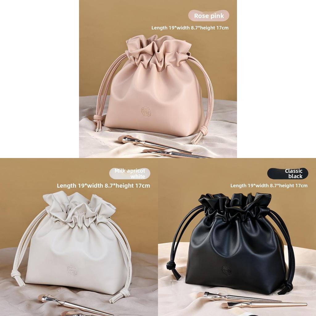 Klassische tragbare Kosmetiktasche mit Kordelzug aus wasserdichtem PU-Material für den täglichen Gebrauch