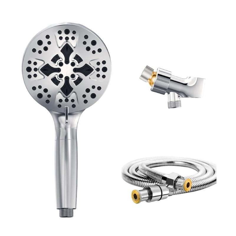 Upgraded Powerful Shower Head with 10 Spray Choice Adjustment Shower Head Multifunctional Shower Head for Bathroom