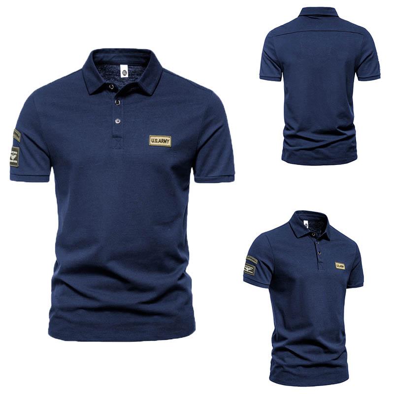 Summer Men's Short-sleeved High-quality Lapel Trendy POLOT Shirt Fashion Embroidered Business Casual Sports Tops Yasheng