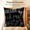 LLil Peep HHell Boy Cushion Cover Natural Linen Organic Fabric DoubleSided Printing Sofa Home Decor Gift Pillow Case
